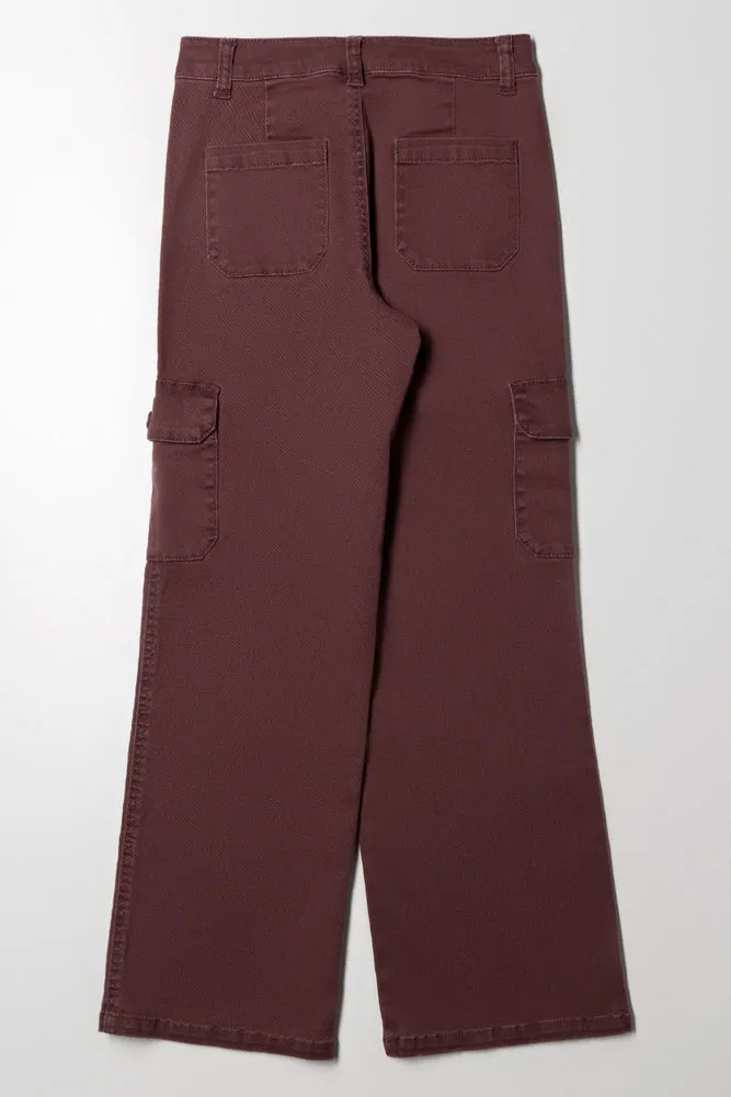 Cargo Straight Leg Denim Jeans Pink sold by Ackermas product image thumbnail 4