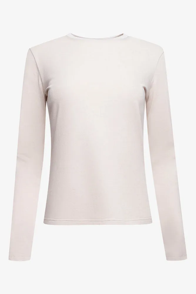 Long Sleeve Crew Neck T-Shirt Natural sold by Ackermas