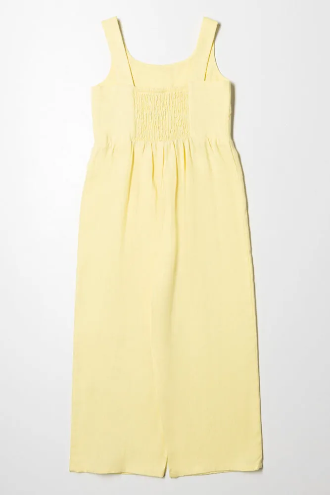 Lace Trim Jumpsuit Yellow sold by Ackermas product image thumbnail 3