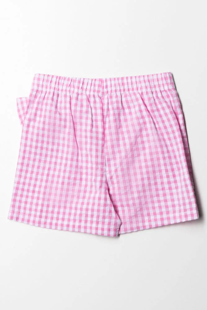 Check Pull On Shorts Pink sold by Ackermas product image thumbnail 4