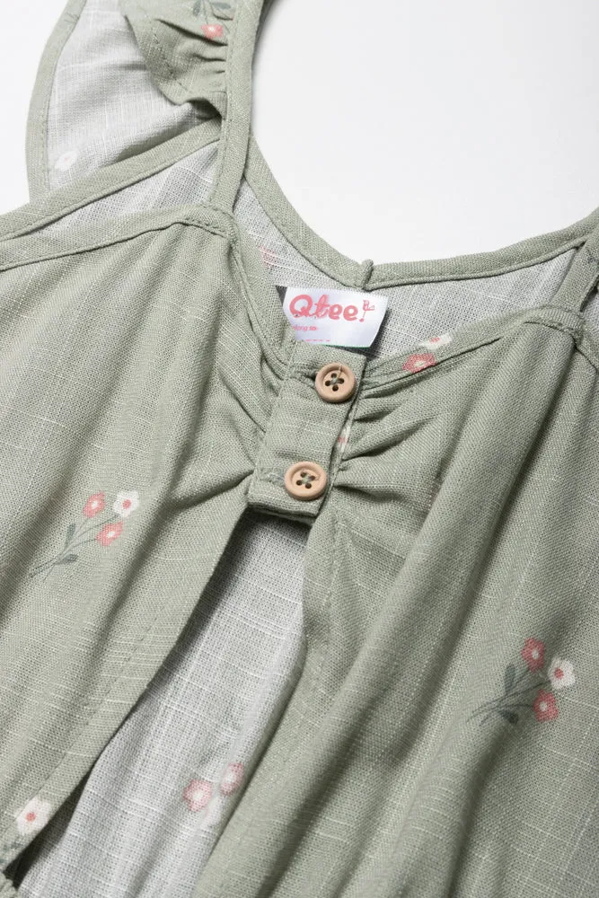 Floral Jumpsuit With Cut Out Detail Green sold by Ackermas product image thumbnail 2