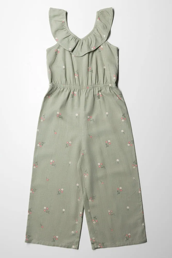 Floral Jumpsuit With Cut Out Detail Green sold by Ackermas product image thumbnail 3