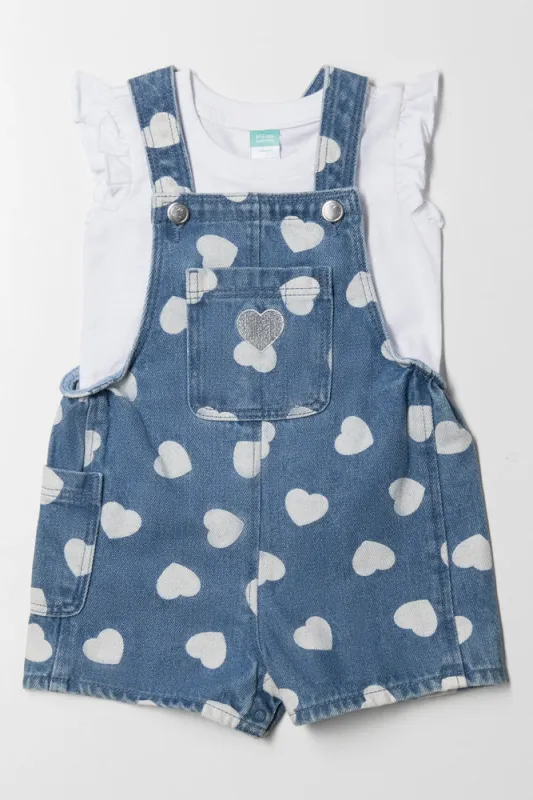 Dungaree And T-Shirt Set Blue sold by Ackermas