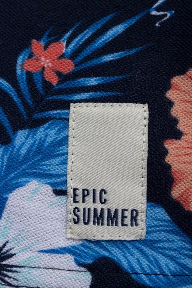 Short Sleeve Golfer Navy And Green sold by Ackermas product image thumbnail 3