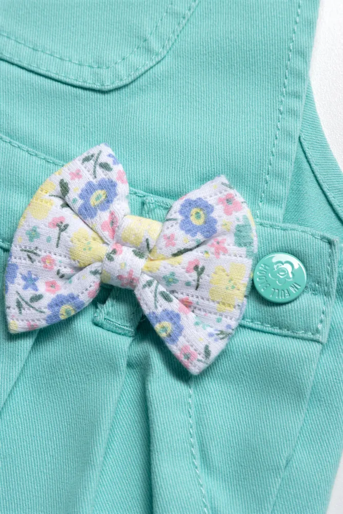 Twill Dungaree With T-shirt Turquoise Blue sold by Ackermas product image thumbnail 3