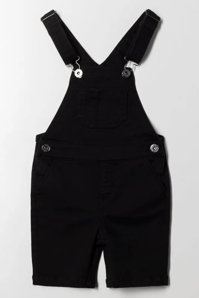 Denim Dungaree Short Black sold by Ackermas