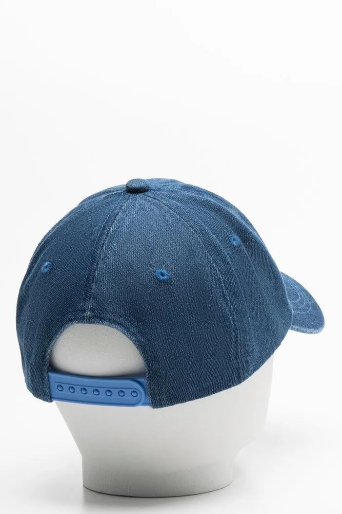 Denim Flower Peak Cap Blue sold by Ackermas product image thumbnail 2