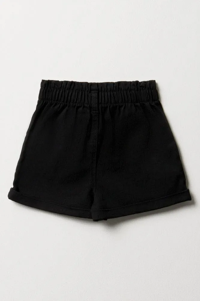 Pull On Denim Shorts Black sold by Ackermas product image thumbnail 3