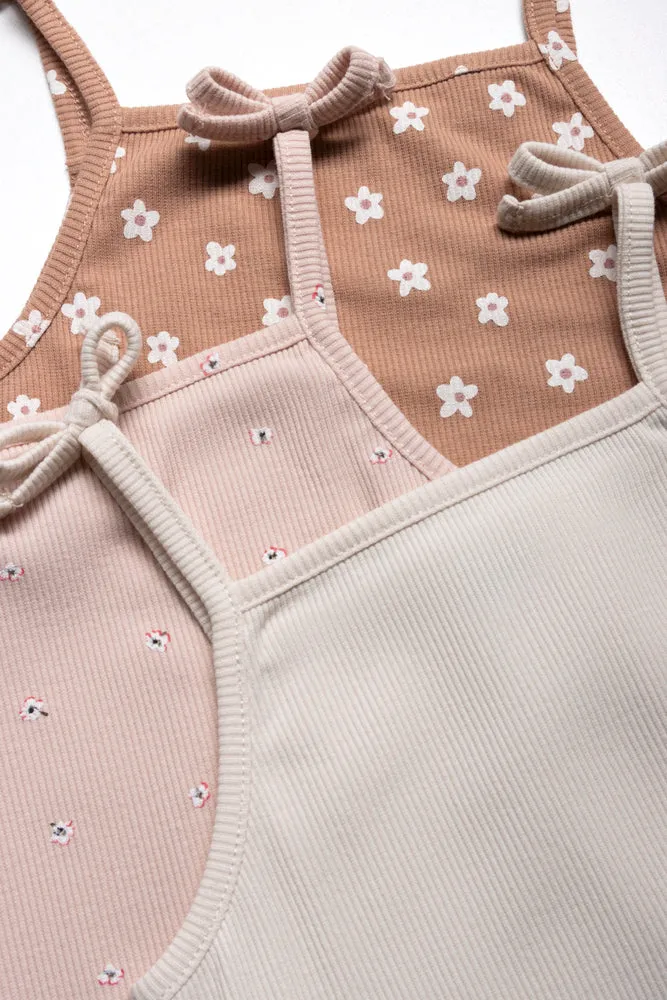 3 Pack Rib Vests Peach & Natural sold by Ackermas product image thumbnail 2