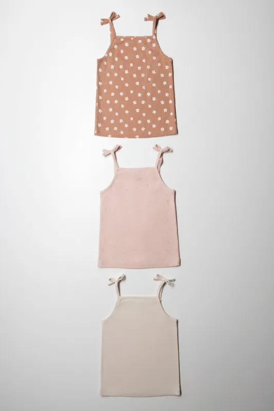 3 Pack Rib Vests Peach & Natural sold by Ackermas