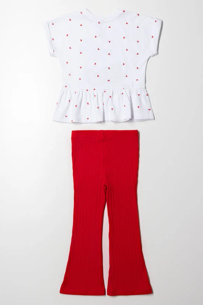 Flare Legging Set Red sold by Ackermas product image thumbnail 4