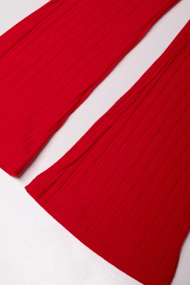 Flare Legging Set Red sold by Ackermas product image thumbnail 3