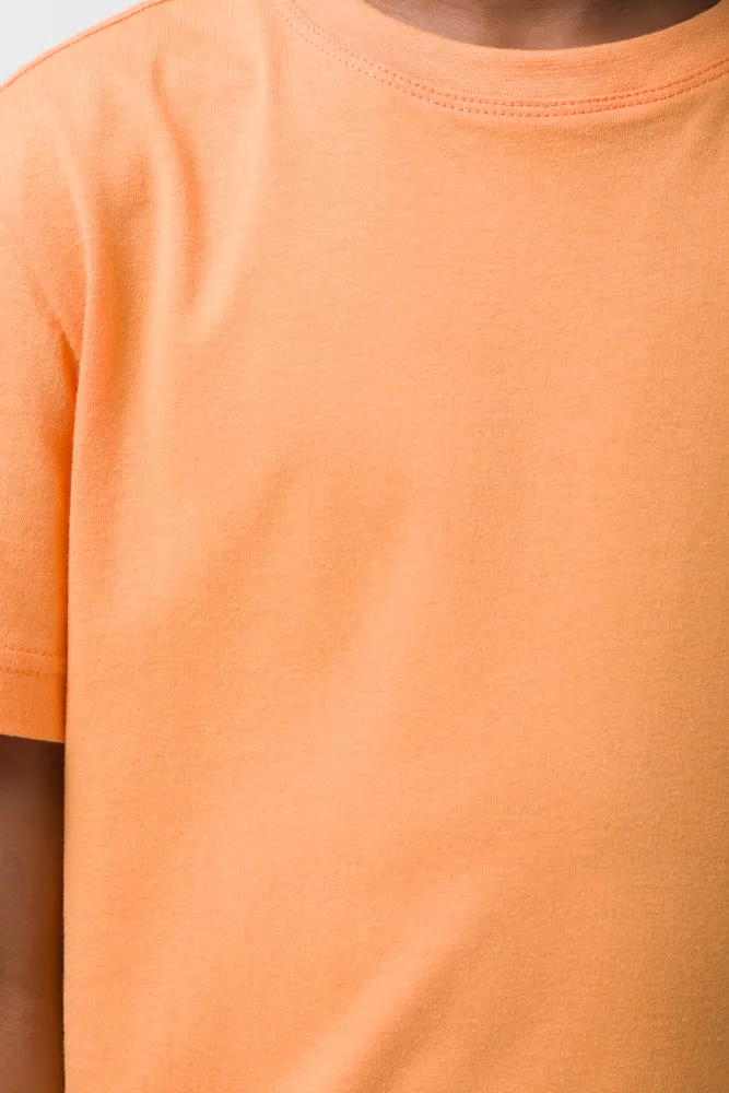 Crew Neck T-Shirt Orange sold by Ackermas product image thumbnail 4