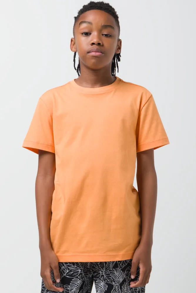 Crew Neck T-Shirt Orange sold by Ackermas