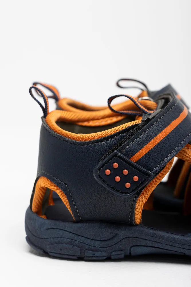 Adventure Sandal Navy & Orange sold by Ackermas product image thumbnail 4