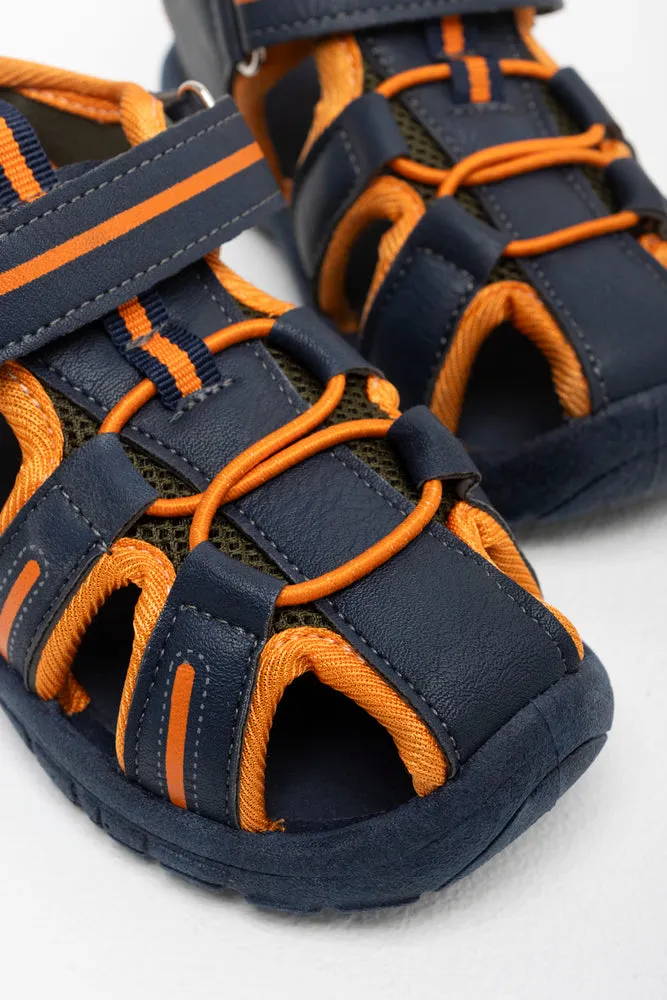 Adventure Sandal Navy & Orange sold by Ackermas product image thumbnail 3