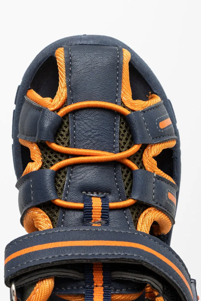 Adventure Sandal Navy & Orange sold by Ackermas product image thumbnail 5
