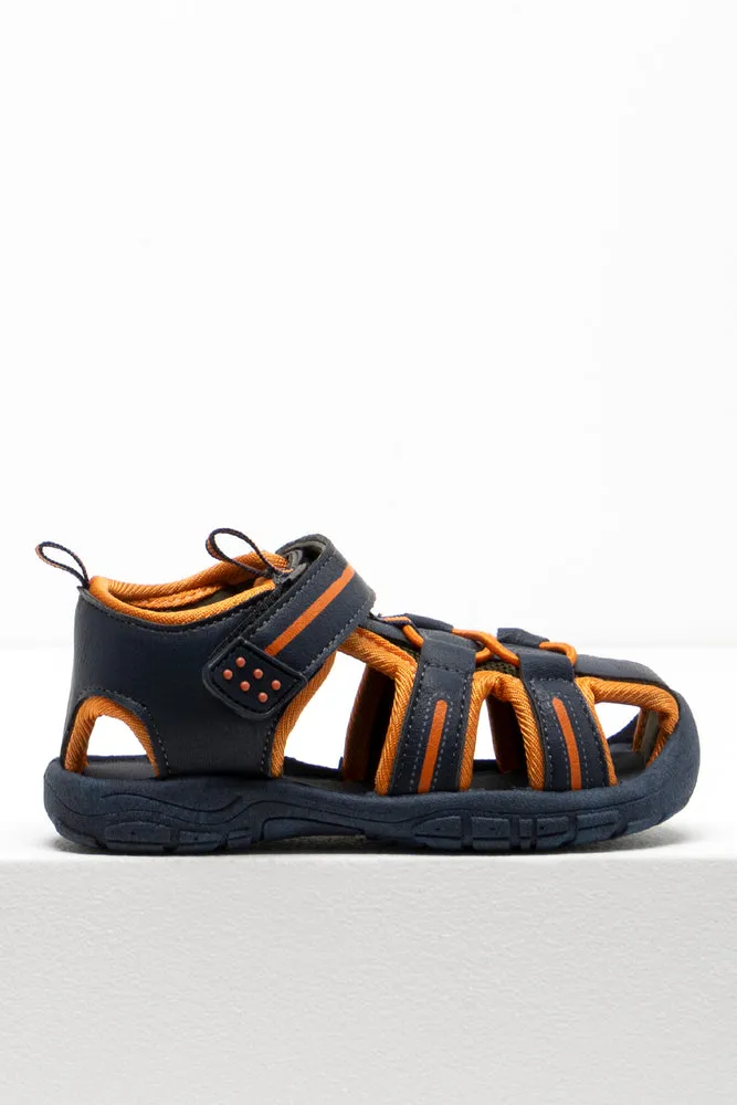 Adventure Sandal Navy & Orange sold by Ackermas product image thumbnail 2