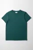 Crew Neck Short Sleeve T-Shirt Dark Green sold by Ackermas