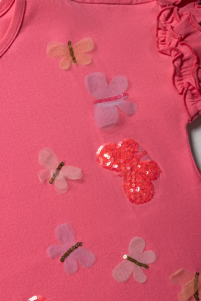 3D Butterfly Knit Top Pink sold by Ackermas product image thumbnail 2