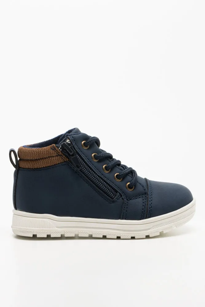 High Top Lace Up Sneaker Navy sold by Ackermas product image thumbnail 2