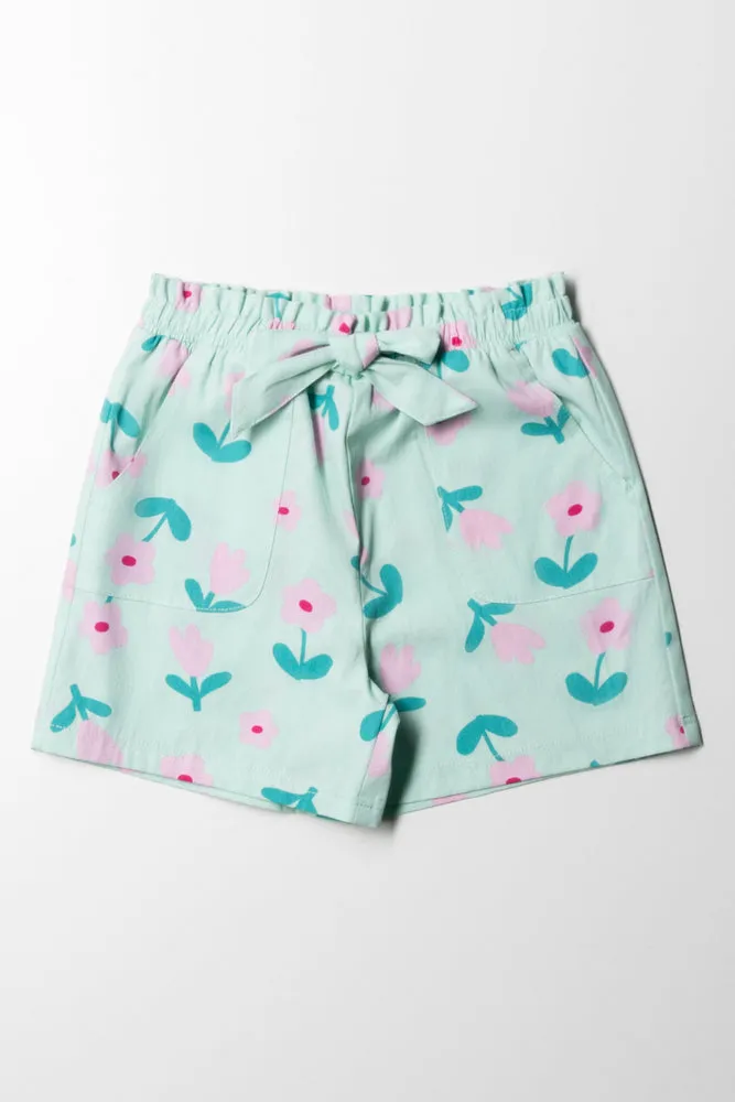 Floral Shorts Mint sold by Ackermas