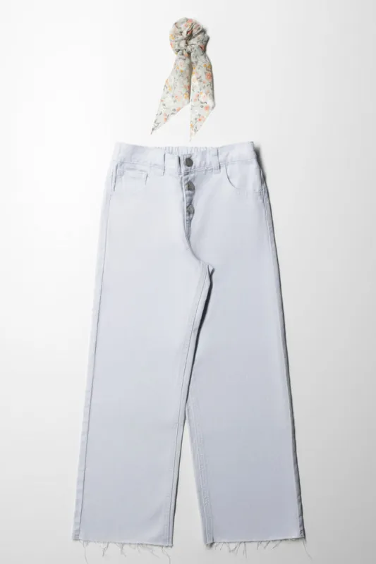 Wide Leg With Button Detail And Hair Tie Grey sold by Ackermas