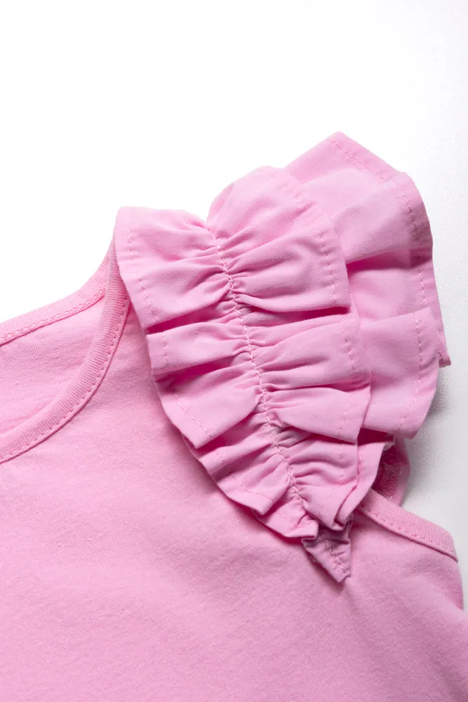 Frill Sleeve Top Pink sold by Ackermas product image thumbnail 2