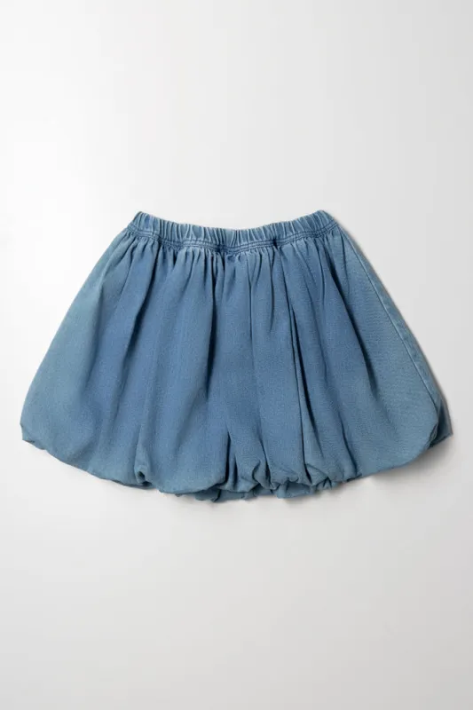 Denim Bubble Skirt Blue sold by Ackermas