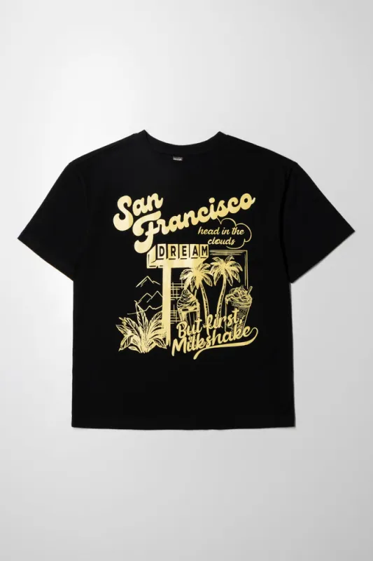 San Fransisco Oversized T-Shirt Black sold by Ackermas