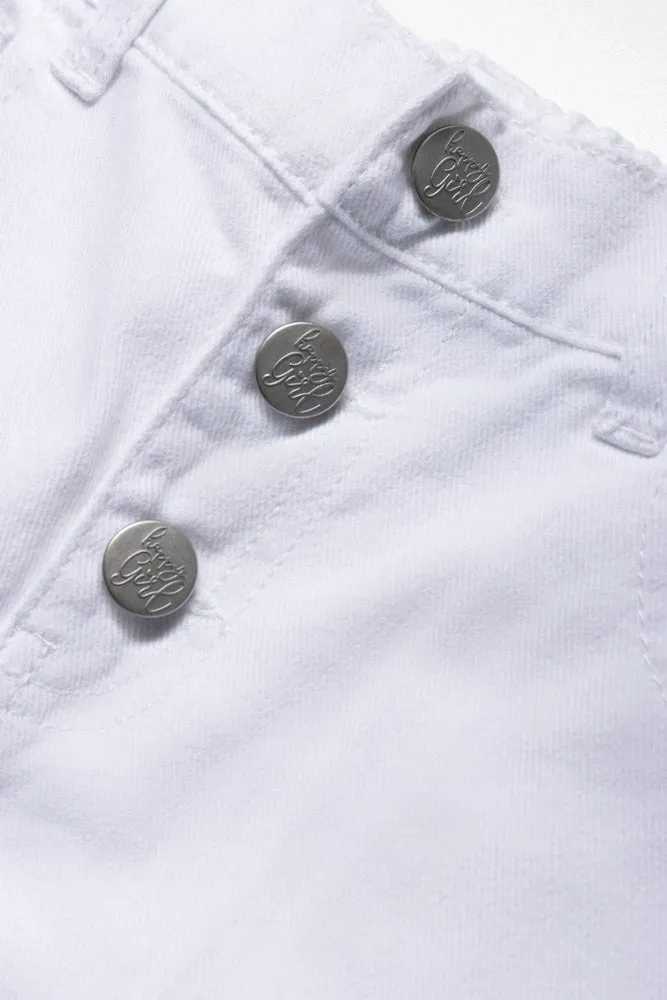 Wide Leg With Button Detail And Hair Tie White sold by Ackermas product image thumbnail 2