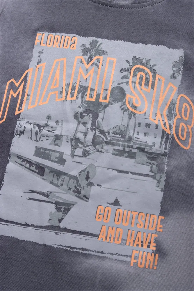 Pigment Dye T-Shirt Grey sold by Ackermas product image thumbnail 2