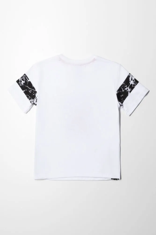 Zipper Detail Styled T-Shirt White sold by Ackermas product image thumbnail 4