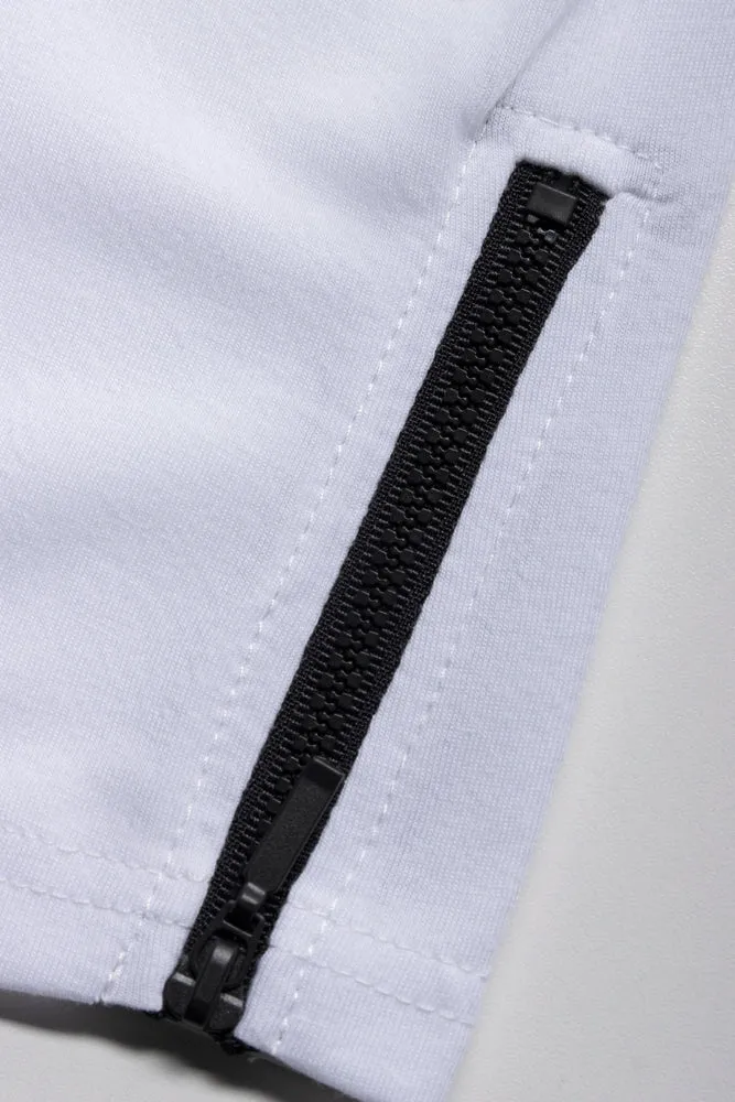 Zipper Detail Styled T-Shirt White sold by Ackermas product image thumbnail 3