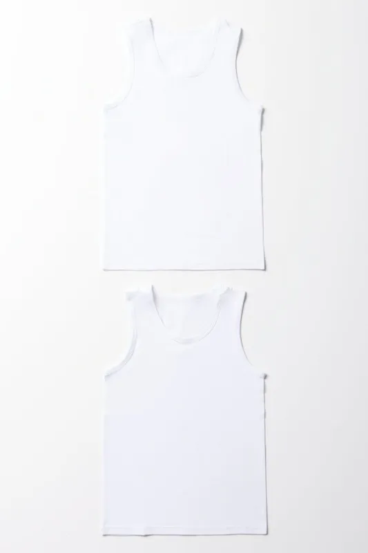 2 Pack Sleeveless Vests White sold by Ackermas
