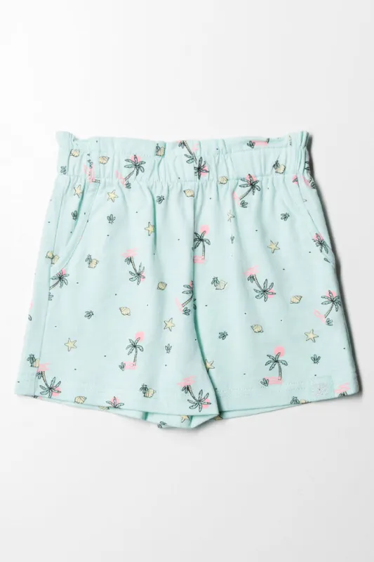 Palm Tree Shorts Light Green sold by Ackermas