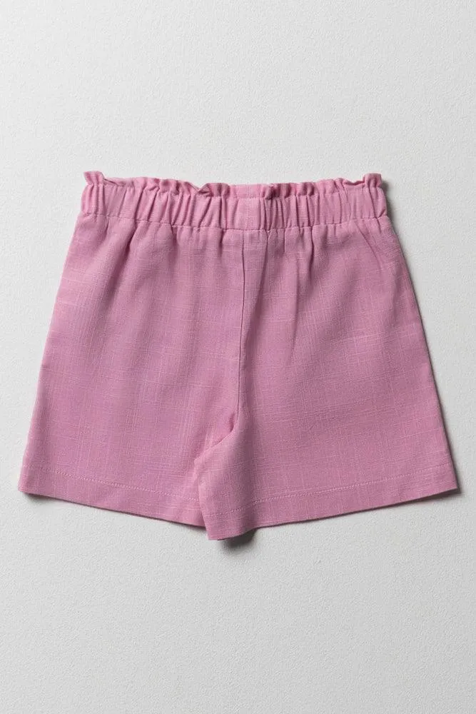 Linen Shorts Pink sold by Ackermas product image thumbnail 3