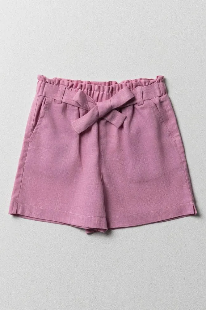 Linen Shorts Pink sold by Ackermas