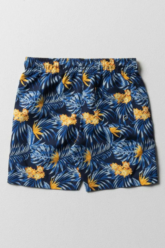 Tropical Swim Shorts Navy sold by Ackermas product image thumbnail 4