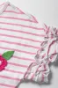 Stripe Flower T-Shirt Red sold by Ackermas