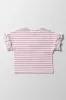 Stripe Flower T-Shirt Red sold by Ackermas