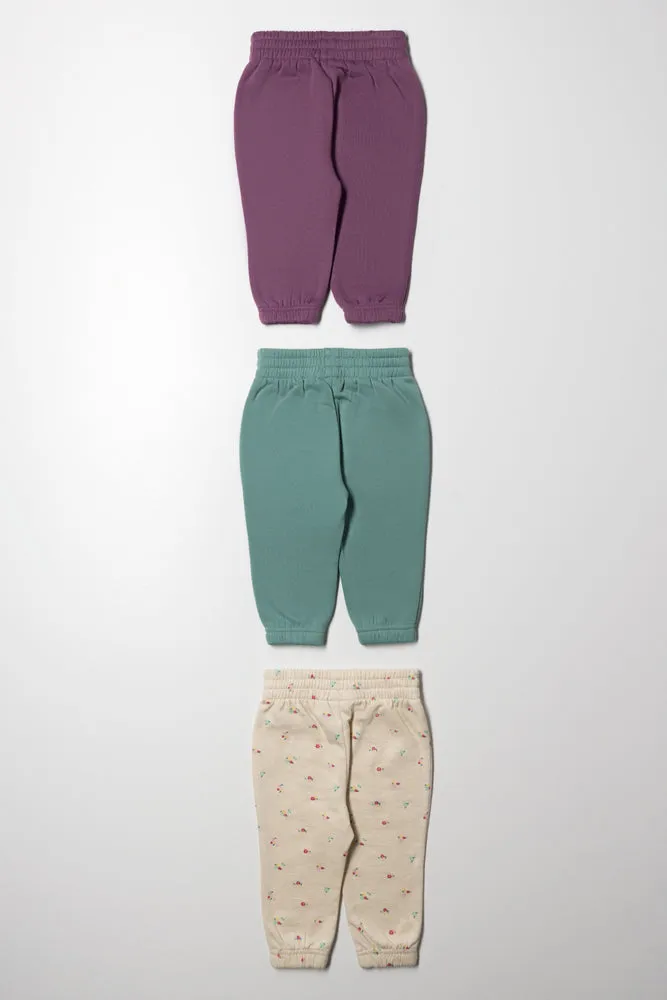 3 Pack Track Pants Purple, Green And Cream sold by Ackermas product image thumbnail 3