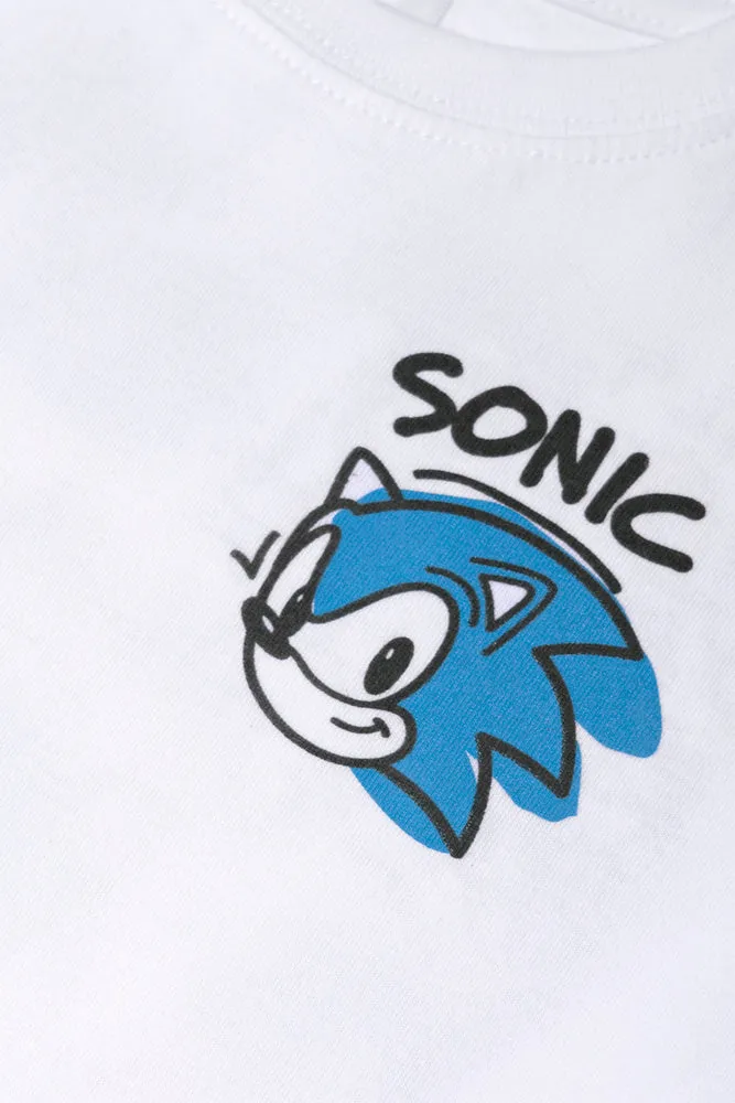 Sonic T-Shirt White sold by Ackermas product image thumbnail 2