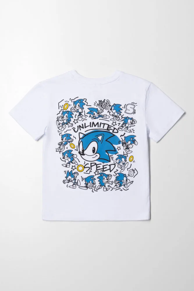 Sonic T-Shirt White sold by Ackermas product image thumbnail 3