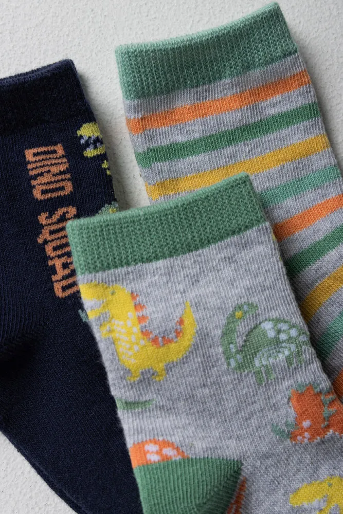 3 Pack Dino Socks Multi sold by Ackermas product image thumbnail 2