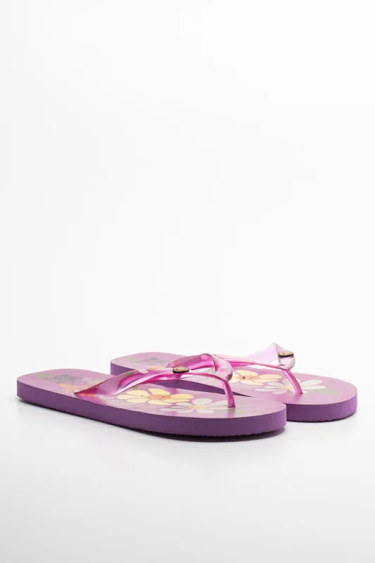 SmileyWorld Flip Flop Purple sold by Ackermas