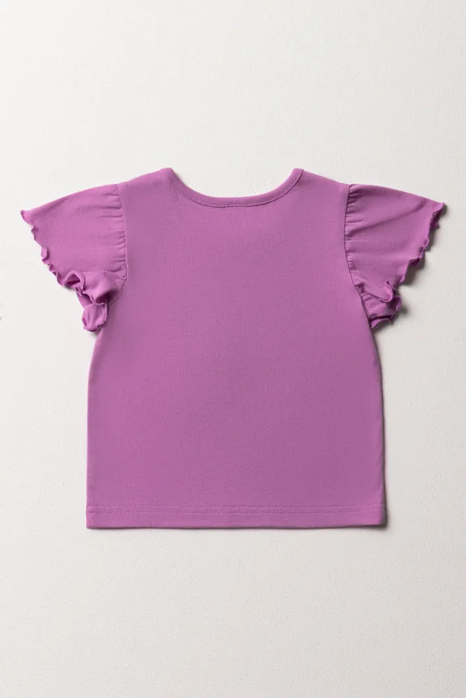 Flutter Sleeve T-Shirt Purple sold by Ackermas product image thumbnail 4