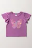 Flutter Sleeve T-Shirt Purple sold by Ackermas