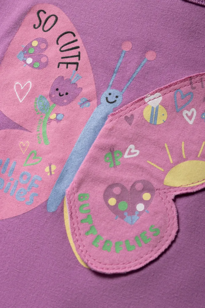 Flutter Sleeve T-Shirt Purple sold by Ackermas product image thumbnail 2