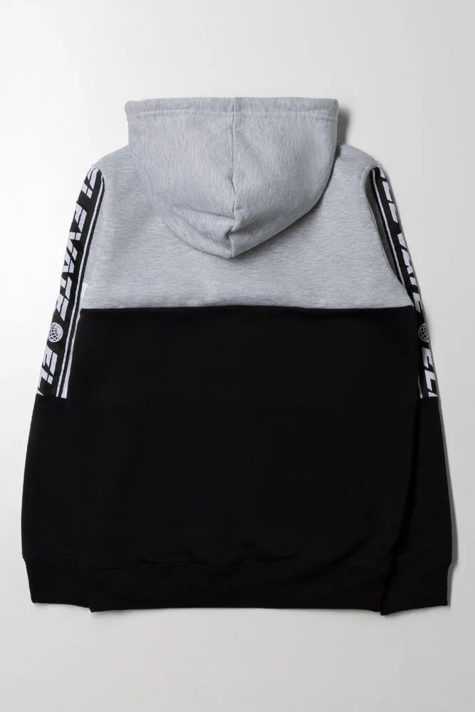 Colourblock Hoodie Black sold by Ackermas product image thumbnail 3